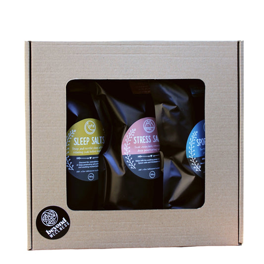 3x700g Bath Salts Gift Pack. Epsom Salts in craft box. Magnesium salts gift set.